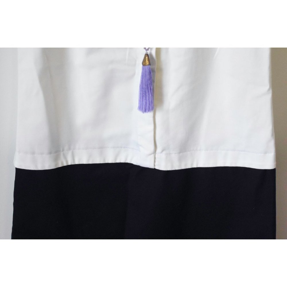 Zara Basic Black & White Color Block Dress - image 2